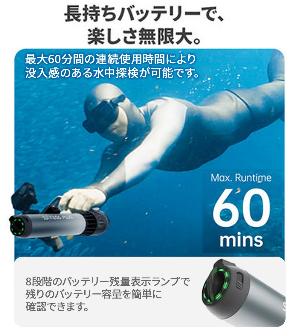 SubnadoPlus標準パッケージWaydoo水中アクティビティダイビングシュノーケリング