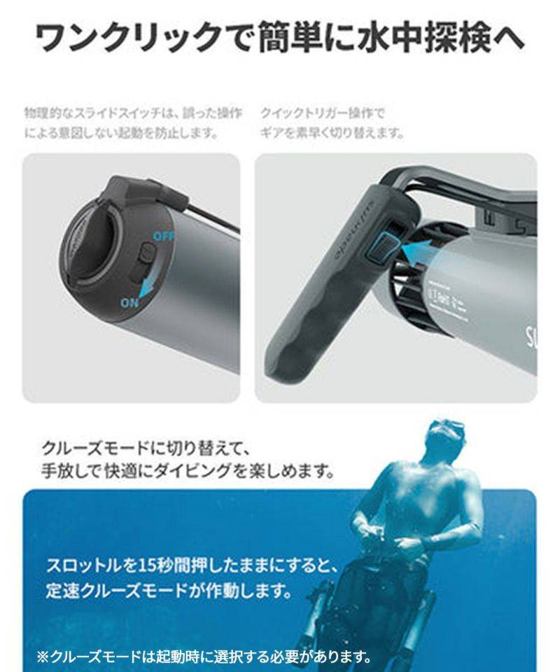 SubnadoPlus標準パッケージWaydoo水中アクティビティダイビングシュノーケリング