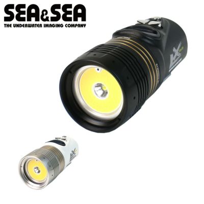 SEA＆SEA/シーアンドシー LX-2400SW FS【09132/09133】水中 ライト COB LED 高輝度 単一光源 2400ルーメン 4段階調光 LCD表示 センター配光 フラッシュセンサー ワイド スポット 兼用 夜間 近接 撮影 高画質 静止画 