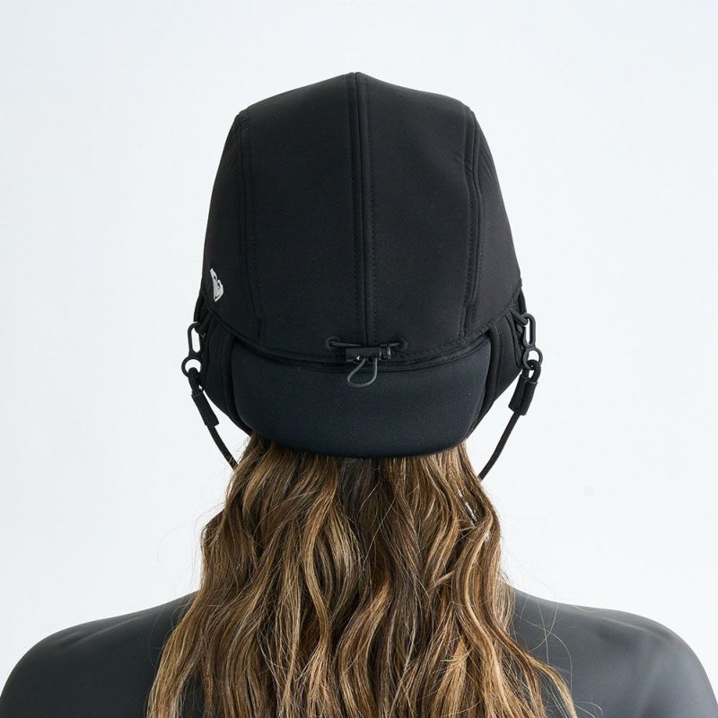 ロキシーサーフキャップレディース防寒冬用ネオプレン撥水耳当て付きあご紐付きサイズ調整可保温防風帽子サーフィンダイビングシュノーケリングSUPマリンスポーツ海外旅行ROXYMOROCKINVIBESSURFCAP